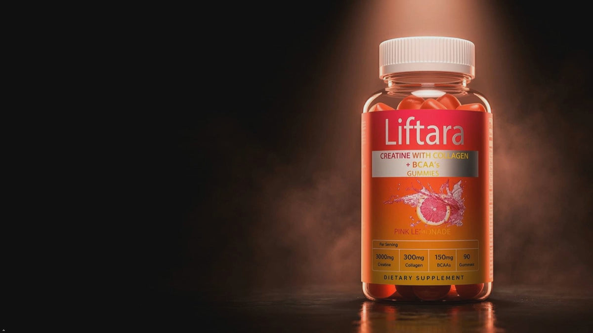LIFTARA Creatine Monohydrate Gummies, Pink Lemonade, Sugar Free, 90 Count